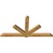 Ekena Millwork Kennewick Rough Sawn Timber Gable Bracket, Western Red Cedar, 96"W x 48"H x 4"D x 6"F, 12/12 Pitch GBW096X48X0406KEN00RWR - alternate 3